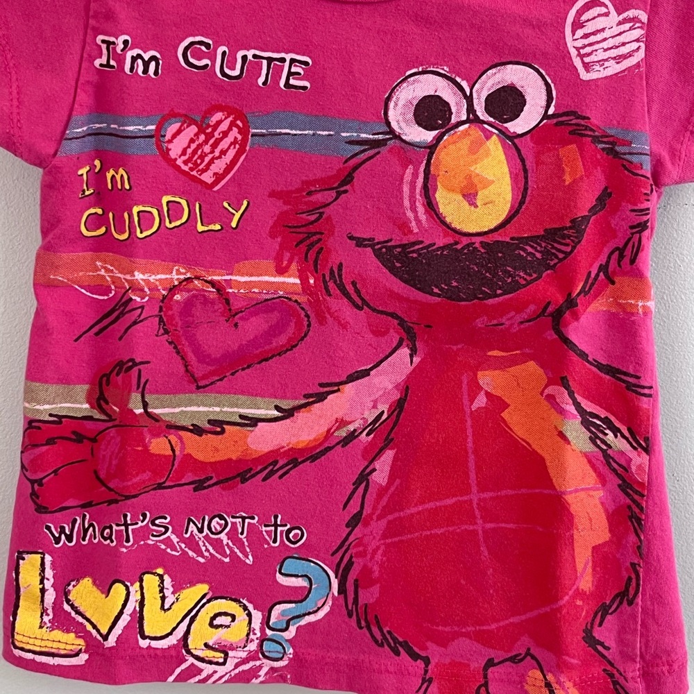 Sesame Street Elmo pink short sleeve Tee in Girls Size 3T (Toddler) - Picture 2 of 4